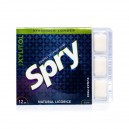 Guma de mestecat Spry Stronger Longer, folie cu 12 tablete, licorice (lemn dulce)