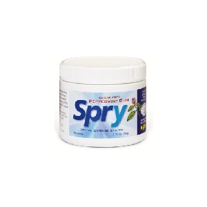 Guma de mestecat SPRY, borcan cu 100 buc., menta-peppermint