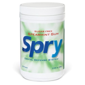 Guma de mestecat SPRY, borcan cu 600 buc., menta-spearmint